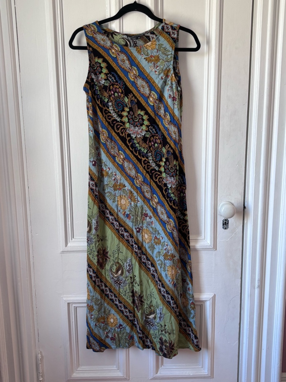 Women’s Vintage Carole Little Floral Pattern Boho Sleeveless Maxi  Size 10P